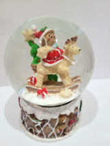 Christmas Gingerbread Man Rocking Horse Peppermint Snowglobe Snow Globe NEW - $34.64