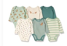 Amazon Essentials Unisex Babies&#39; Long-Sleeve Bodysuits Size 3M Pack Of 6 - £12.91 GBP