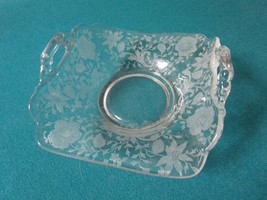 Wild Flowers BONBON Basket Etched Bowl 2 1/2 X 6 [*GLASS5] - $74.47