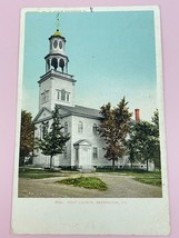 First Congregational Church Bennington Vermont VT Linen Postcard VTG UNP Vintage - £2.35 GBP