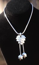Sperry Floral Necklace Silver Tone Jewelry Vintage - £27.68 GBP