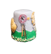 Oklahoma Native Imagery Reservation Collectible Souvenir Thimble - £12.56 GBP