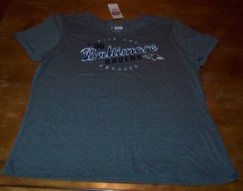 WOMEN&#39;S TEEN BALTIMORE RAVENS NFL Rise and Conquer T-Shirt 2XL XXL NEW w... - $19.80