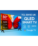 TCL 50” QLED Smart TV 2K FHD HDR10 Google TV – Dolby Audio, HDMI, USB – ... - $482.56