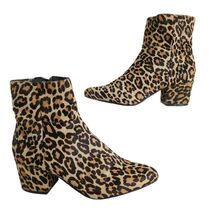 Steven Steve Madden Size 6 Wes Leopard Print Calf Hair Leather Booties A... - $741.58 MXN