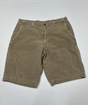 Merona Men Size 32 (Measure 31x10) Dark Khaki Casual Chino Shorts - £5.76 GBP