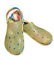 Crocs Classic Mens Size 13 Translucent Marbled Clog Shoes Sandals - £31.45 GBP