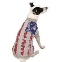 MPP Dog Tshirts Patriotic Vintage American Flag Print USA Pup Blue Stars... - $18.90+