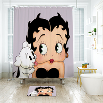 Betty Boop 02 Shower Curtain Bath Mat Bathroom Waterproof Decorative - £18.04 GBP+
