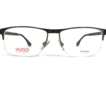 HUGO BOSS Gafas Monturas 0083 A0Y Gris Cuadrado Borde Medio Titanio 55-1... - $64.89