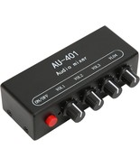 Stereo Audio Mixer, 4 Channels Stereo Audio Mixer, 4 In 1 Out 3.5Mm Ster... - $44.99