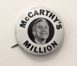 Vtg Pin McCARTHY&#39;S MILLION Pinback Button Political Campaign Bastian Bro... - $7.50