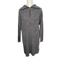 Madewell Dress Womens Small Gray Merino Wool Half Zip Collared Sweater D... - $61.74