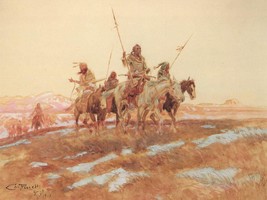 Piegan Hunting Party Charles M Russell Native American Giclee Print + Ships Free - £30.63 GBP+