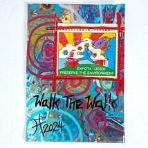 ACEO Original Mixed Media Art Vintage 1974 Peter Max US Postage Stamp ATC - £11.90 GBP