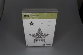 Stampin up Bright and Beautiful with large 4 &quot; star only set 1 of 2 - £5.34 GBP