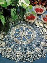 Popcorn & Pineapples Doily Threesome Floral Plenty Mat Tea Cloth Crochet Pattern - £7.07 GBP