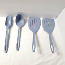 Vtg King Kraft Nylon Plastic Kitchen Utensil Set Blue 4 pc Spatulas Spoons/Ladle - £34.66 GBP
