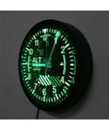 Altimeter Neon Sign LED Wall Clock Altitude Meter Tracking Pilot Air Plane - £52.13 GBP