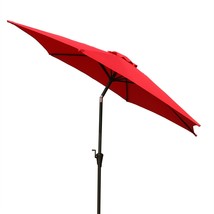 8.8 feet Outdoor Aluminum Patio Umbrella, Patio Umbrella - Red - £153.05 GBP