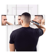 Three Way Mirror For Self Hair Cutting With Height Adjustable Telescopin... - £34.05 GBP