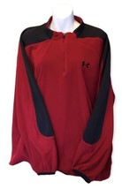 Under Armour Pullover Mens XL Red 1/4 Zip Jacket Sweatshirt Fleece Cold ... - $23.16