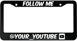 Customized / Personalized Youtube Channel Aluminum Car License Plate Frame - £14.23 GBP