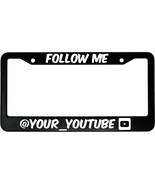 Customized / Personalized Youtube Channel Aluminum Car License Plate Frame - £14.81 GBP