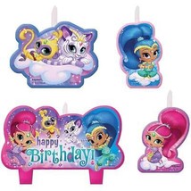 Shimmer and Shine Molded Birthday Candles Cake Topper Decorations 4 Piec... - £3.72 GBP