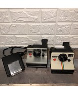 Vtg LOT One Step &amp; PRONTO! B Polaroid Land Instant Camera + Flash Untested - £33.10 GBP