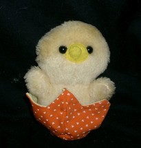 5&quot; Vintage 1987 Dan Dee Easter Baby Yellow Chick Rattle Stuffed Animal Plush Toy - £18.98 GBP