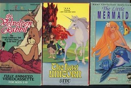 The Velveteen Rabbit The Lost Unicorn and the Little Mermaid VHS Tapes  - £7.79 GBP