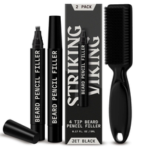 2 Pack Beard Pencil Filler for Men with 4 Tips - Updated Beard Filling Pen Kit w - £15.65 GBP