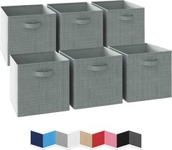 NEATERIZE 13x13 Large Storage Cubes - Set of 6 Storage Bins. Features Dual - £31.96 GBP