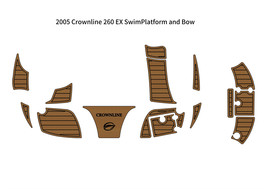 2005 Crownline 260 EX Swim Platform Bow Boat EVA Faux Foam Teak Deck Floor Pad - £291.76 GBP