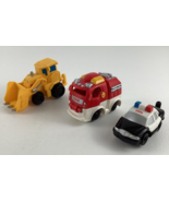 Fisher Price Geotrax Police Car Fire Engine Truck Construction Bulldozer... - $25.64 CAD