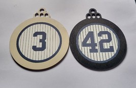 Yankees Mariano &amp; Ruth Christmas Wooden Ornament - £11.79 GBP