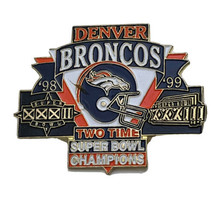 Denver Broncos 90s Back To Back Super Bowl Champions XXXII XXXIII Lapel Hat Pin - £9.42 GBP