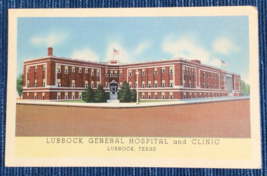 Vintage Lubbock General Hospital &amp; Clinic Lubbock Texas Post Card Unposted ~868A - £7.65 GBP