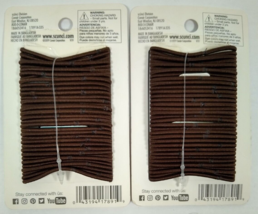 Lot of 2 Scunci 34pcs Elastics Brown  all day hold no damage #17891 - £9.43 GBP