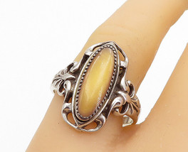 WHEELER 925 Silver - Vintage Mother Of Pearl Swirl Cocktail Ring Sz 10 - RG3902 - £35.82 GBP