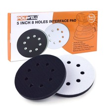 5-Inch 8 Holes Hook And Loop Soft Sponge Cushion Interface Buffer Pad, P... - £14.25 GBP