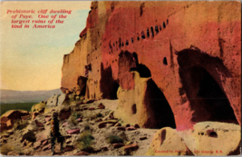 Prehistoric Cliff Dwelling of Puye  Rio Arriba County New Mexico Vtg Postcard - £4.40 GBP