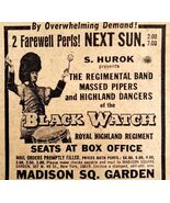 Black Watch Madison Square Garden Advertisement 1963 NYC Military Band D... - €42,89 EUR