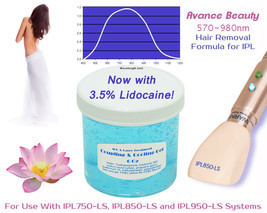 Hair Removal Formula Cooling and Coupling Gel for Laser and IPL, New. - $24.95