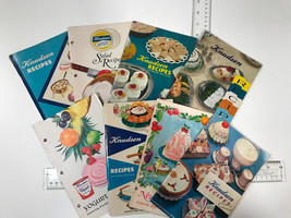 Knudsen 8 Mid-Century Recipe Booklets COOKING temptations Artwork YUM 1950s 60s - £43.04 GBP