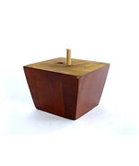 3 Height 4 x 4 Top Walnut Finish Tapered Square Sofa Furniture Legs - Se... - $544.63 MXN