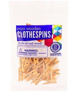 50 Mini REAL WOOD Clothespins Very small 1&quot; clothes pin clamp HORIZON 21... - €19,38 EUR