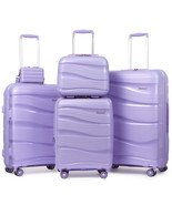 5-Piece Luggage Set PP Hardshell Spinner Suitcase with TSA Lock - €102,85 EUR