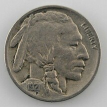 1921 Buffalo Five Cent Nickel 5C (Very Fine, VF Condition) - $504.98 MXN